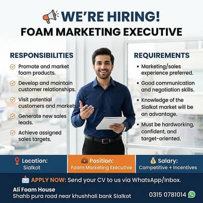 Foam Marketing Exective