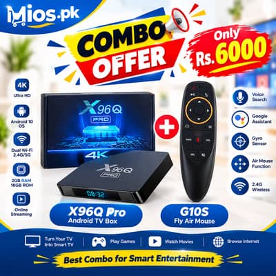 4K Android TV Box with Bluetooth Voice Remote | X96Q PRO Android