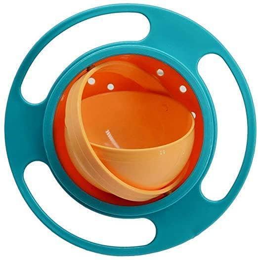 Legacy Deals Magic Gyro Bowl 360° Rotating Spill-Proof Feeding Bowl for Babies & Kids | Anti-Spill Gyroscopic Snack Bowl | Toddler Training Food Container | Rotatable Balance Bowl for Cereal, Fruits & Snacks | BPA-Free Baby Tableware
