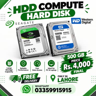 HDD & RAM Available for Sale – 100 percent health