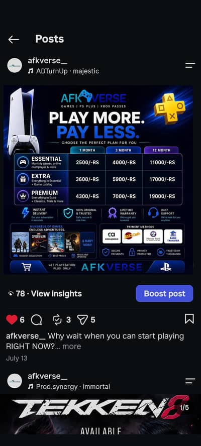 Ps plus  available for ps4 and ps5