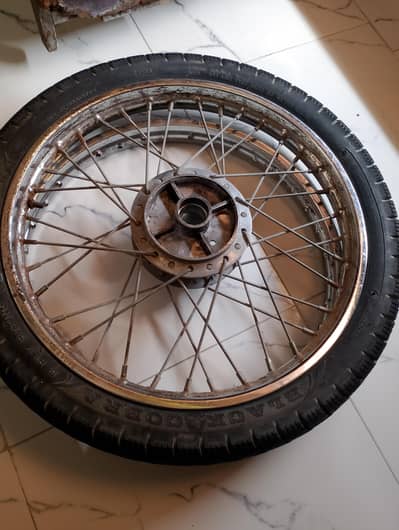Saga 70cc Bike Back Wheel Complete Tyre + Front Rim