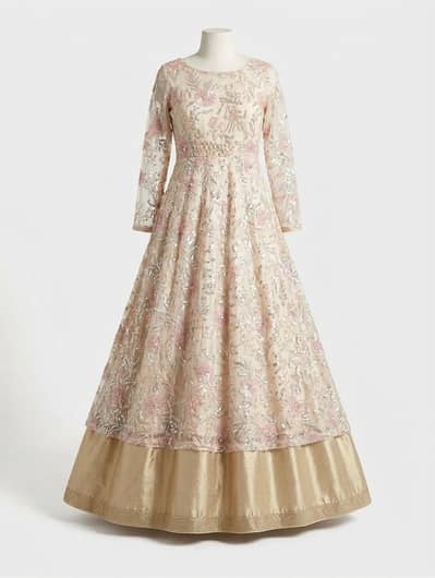 Silk and Net guest wedding dress