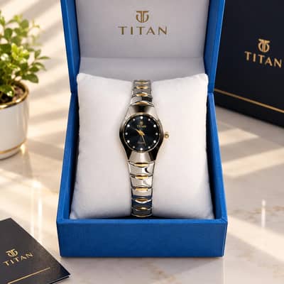 EIRNA Women’s Analog Quartz Watch- Black Dial,