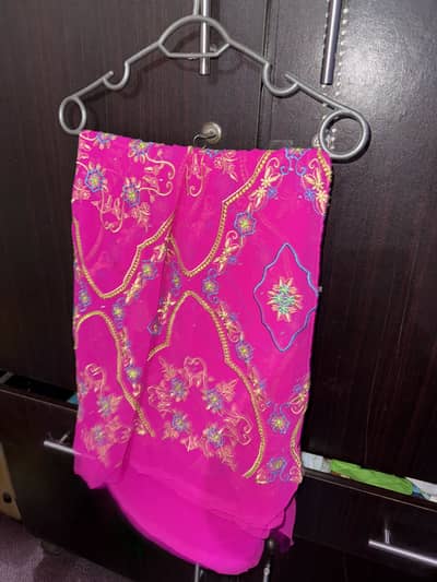 Chiffon indian pink suit