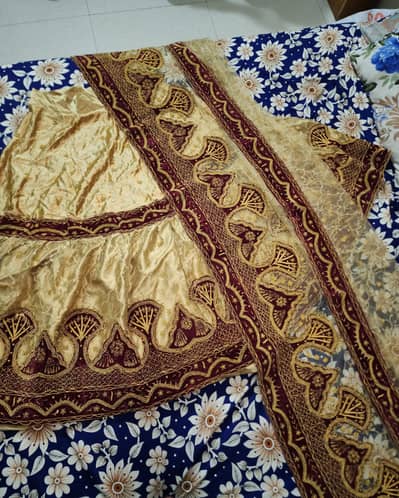 vintage traditionl bridal lehnga heavy zari & velvet