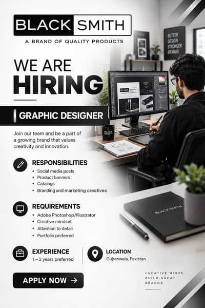 we want graphic designer for our company