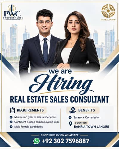 Real Estate Sales Representative l Bahria Town Near Grand Mosque0
