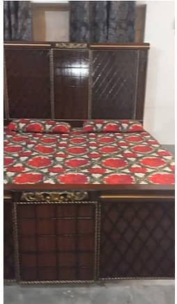 bed set - double bed- king size bed side tables with dressing