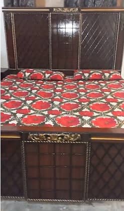 double bed- bed set - king size bed side tables with dressing