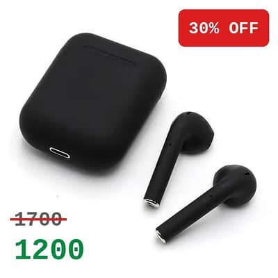 Black Inpods Wireless Bluetooth Earbuds With Charging Case