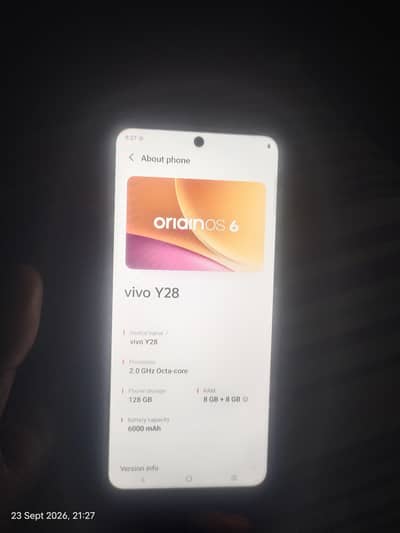 vivo y28 16(8+8)/128 box charger sath hay