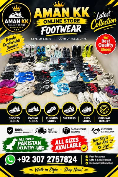 Aman KK Online Store | Branded Shoes for Men, Women & Kids | All Pakis