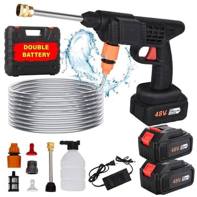 High Pressure Car Washer Spray Water Gun (Double Battery)