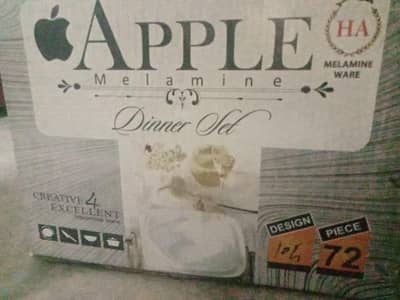 Apple Melamine 72 Pieces Dinner Set – Brand New