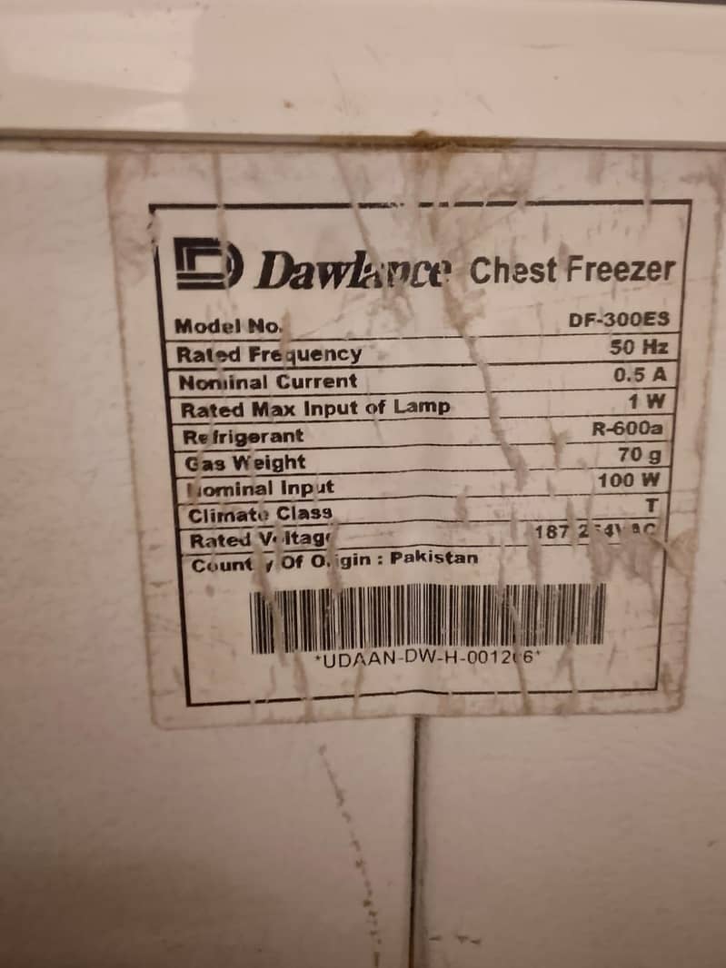 dawlance deep freezer 4