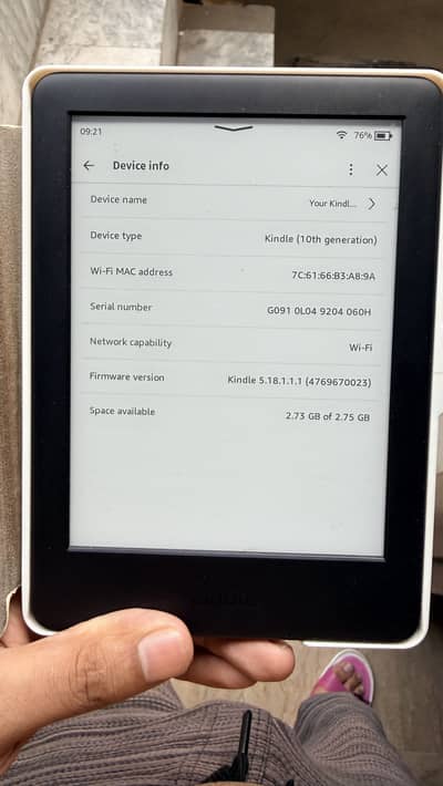 Amazon kindle 10 gen paper white