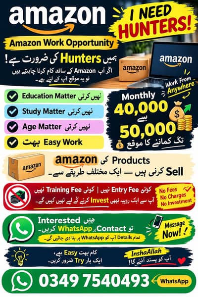I need hunters Amazon product sales