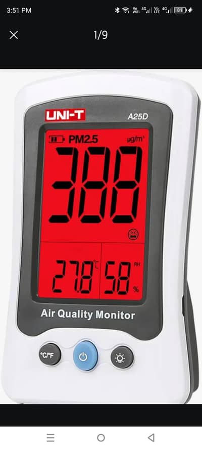 UNI-T A25D Air Quality sports PM2.5 Monitor, Formaldehyde, Laser