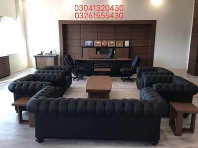 Luxury Chesterfield Leather Sofa Set – Premium Quality Custom Design