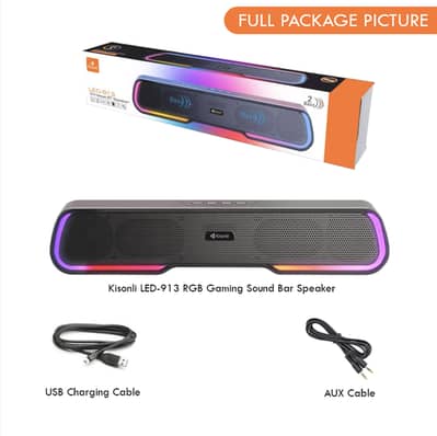 Kisonli LED-913 Sound Bar – Powerful Stereo Sound with LED Lights
