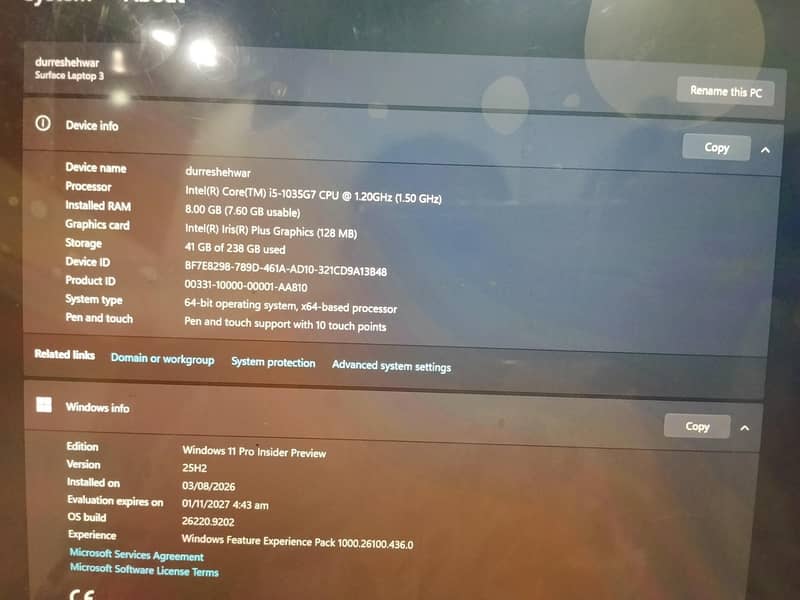 Microsoft i5 10 generation 3