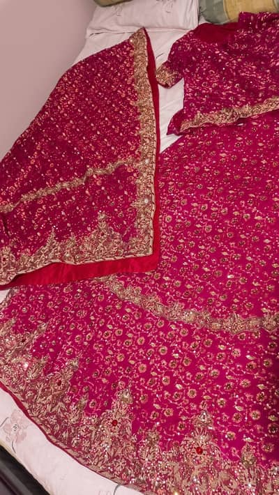 Classic Vintage Royal Bridal Lehenga – Hand-Embellished Heavy Work