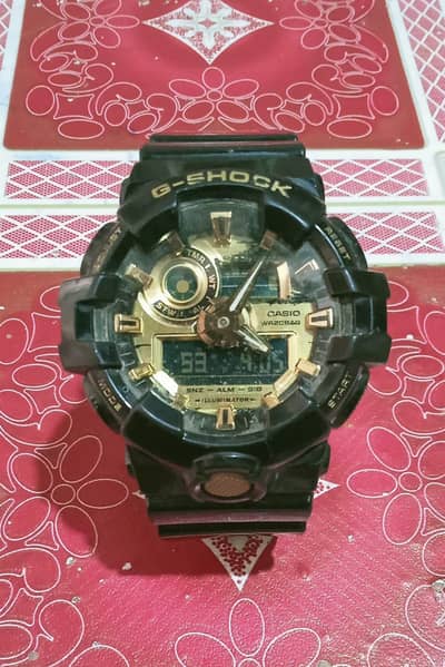 Original Casio G-Shock Black Gold Watch GA-710GB | Excellent Condition