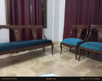 five seater wooden sheesham chinyoti sofa