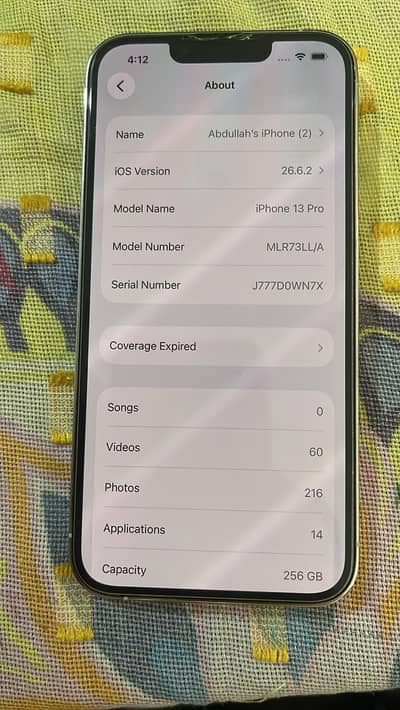 iphone 13 pro 256 gb PTA approved