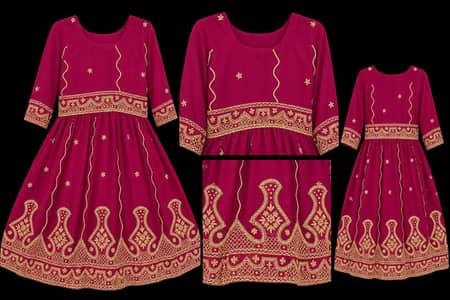 Red short frock 2 piece