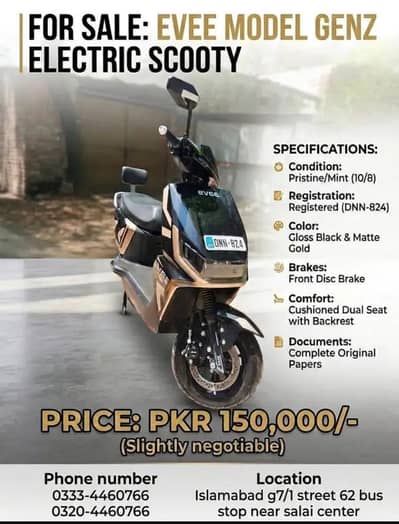 Model | GenZ | Evee Electric Scooter | for Sale