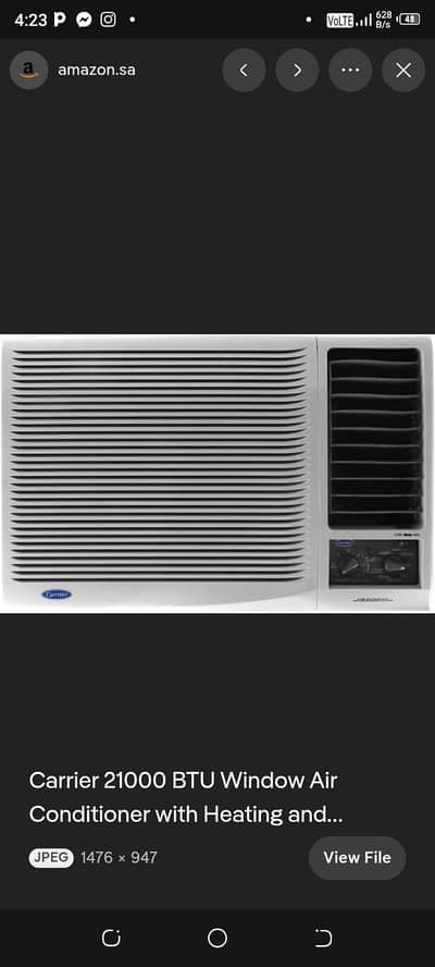carier window ac  0.75 ton good colling