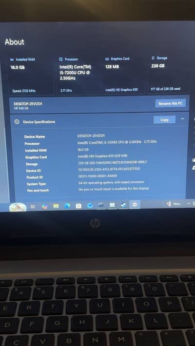 HP 348 G4 (Core i5 7th Gen) – 16GB RAM / 256GB Brand New Samsung SSD