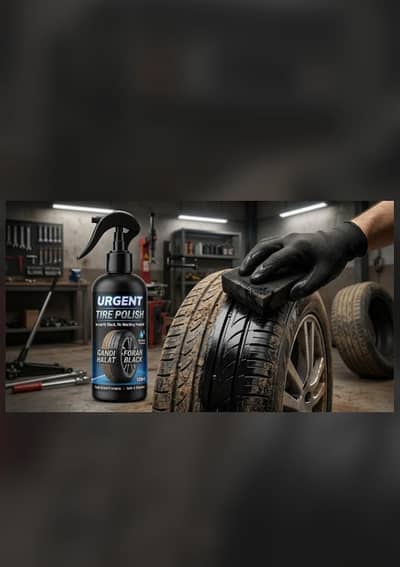Urgent Tyre Polish 100ml - Instant Black Shine Without Wash