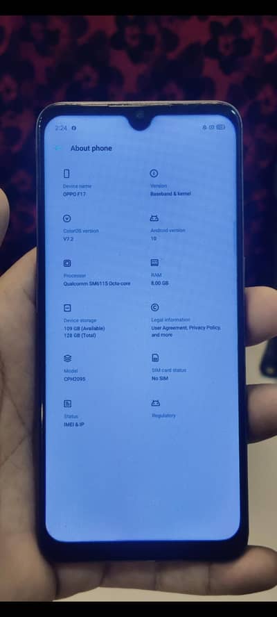 OPPO f17 official Pta approve 8 128