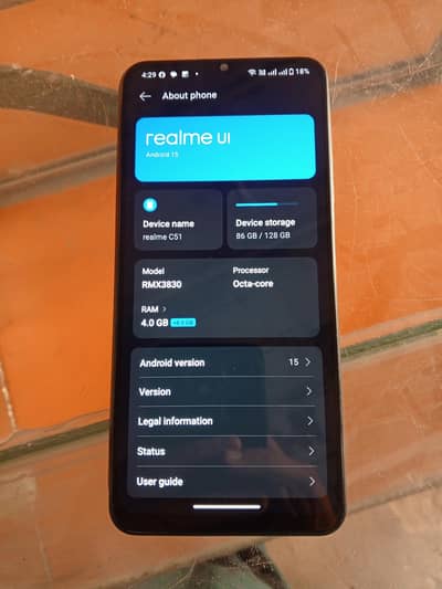 Realme C51 4GB RAM 128GB ROM – Original & Good Condition Mobile