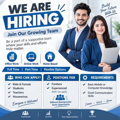 we are hiring stafff for online and office worker