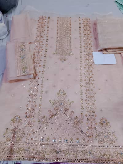 Latest peach color fancy dress