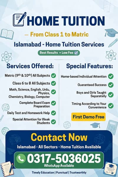 Provide Home Tuition