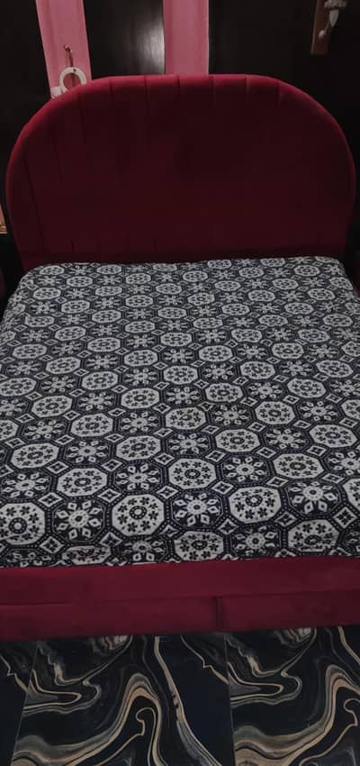 Poshish Queen bed with drawers and 2 side tables and durafoam mattress