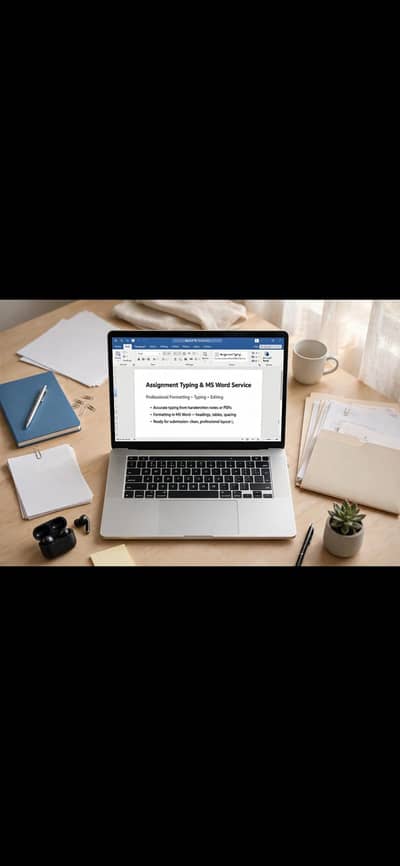 Assignment Typing and Ms words work in faislalabad fast service