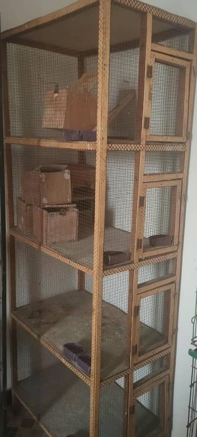 wooden cage Finch  love birds and pigeons