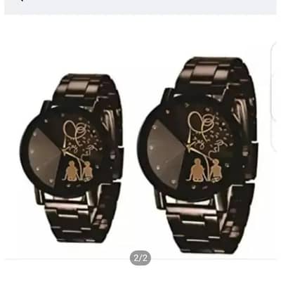 Unisex Black Romantic Dial Quartz Watches for women&men