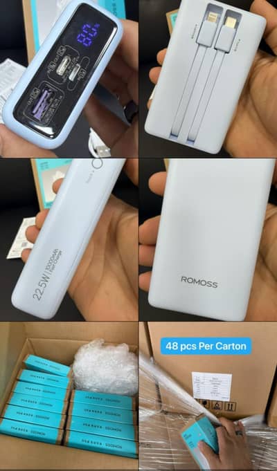 ROMOSS 10000mAh 22.5W Fast Charging Power Bank — Brand New