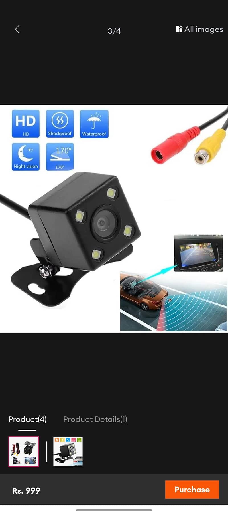 HD LED Backup Camera | Car Reverse Camera | Night Vision 2