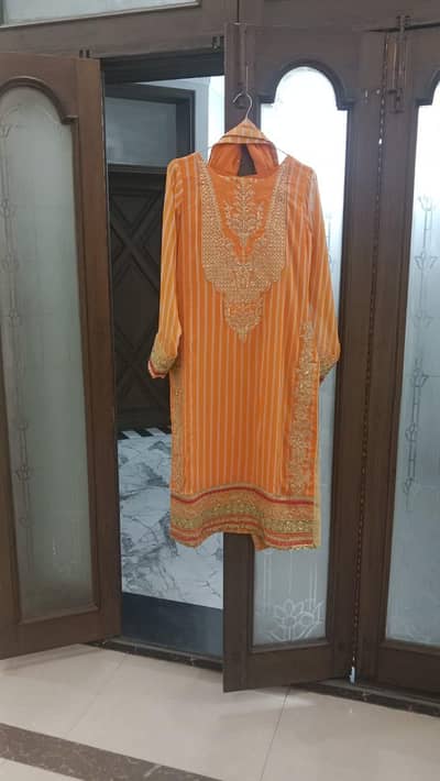 krizma long shirt heavy work with simple trouser