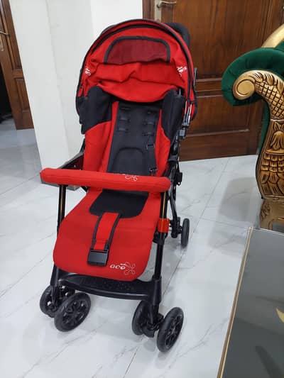 Baby Pram / Stroller – Excellent Condition – Red & Black