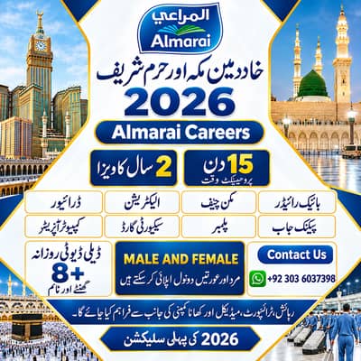 jobs in Saudia Arabia, Company Visa, Work visa, Plumber,Security Guard