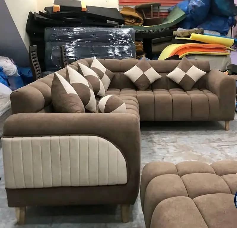 L Shape Sofa/Bubble Corner Sofa/ 5 Seater Sofa/7Seater Sofa/WoodenSof 2